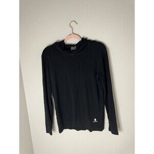 Hug Sleep Black Solid Pullover Hoodie Long Sleeve Women's Regular Size S